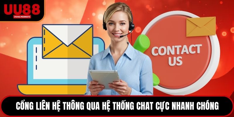Cổng liên hệ thông qua hệ thống chat cực nhanh chóng